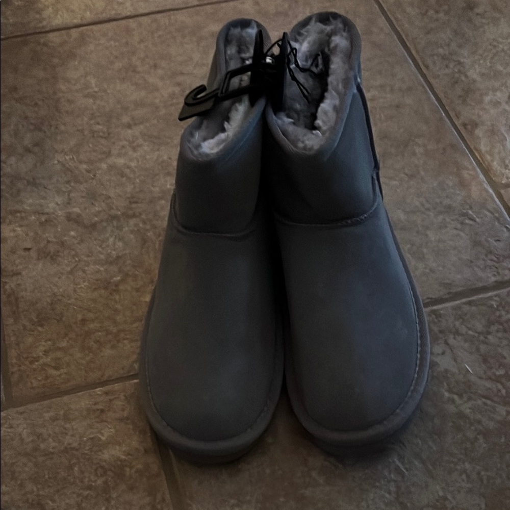 Warm Gray Ankle Boots
